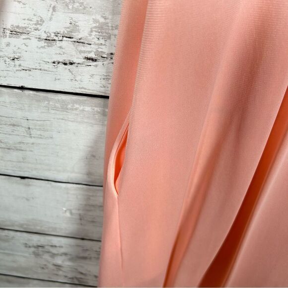 Henson Kickernick Vintage Peach Lacy Nylon Robe Hollywood Glamour 6879 Medium - Picture 7 of 8